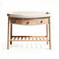 Wieg box met 3 lades en open onderstel van hout 90 x 60 x 80cm