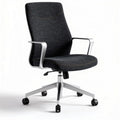 Bureau stoel met stof bekleding in antraciet 65 x 65 x 100cm