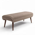 bankenbank met stofbekleding in bruin 120 x 50 x 40cm